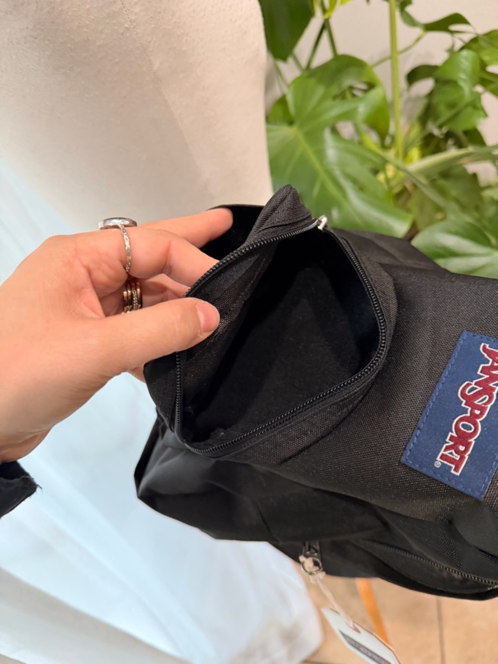 JanSport Half Pint Mini Backpack Black NWT Classic Small Bag - Picture 6 of 8